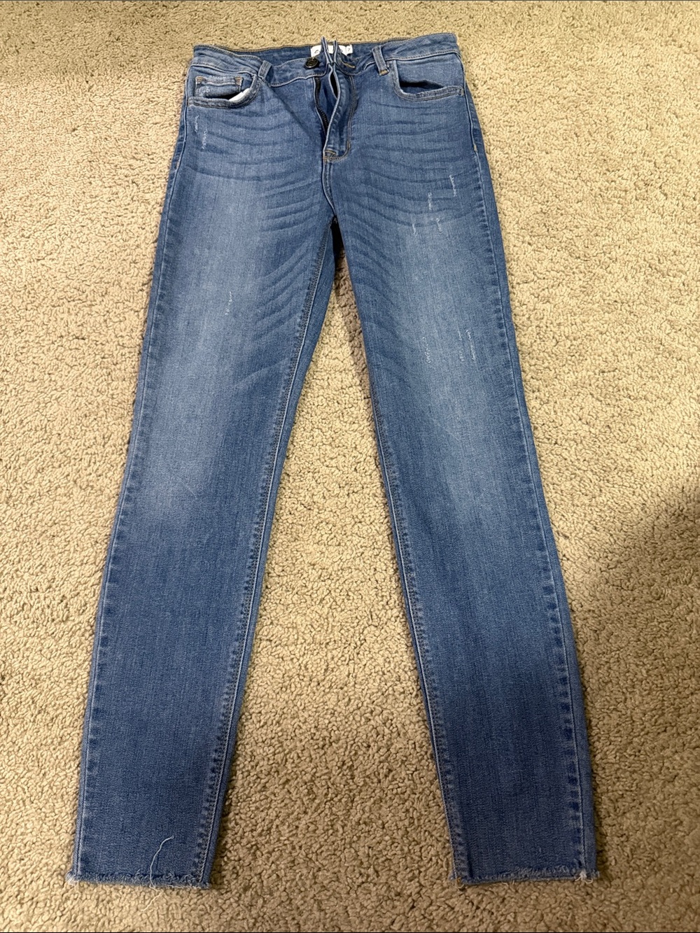 Cello Skinny Jeans in Medium Blue Stretch Denim